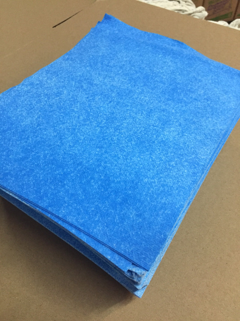 blue airlaid flatpack wipers